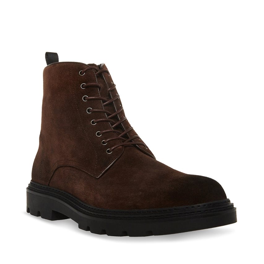 Botines Steve Madden Jessee Gamuza Hombre Marrones Oscuro | ES FYES28